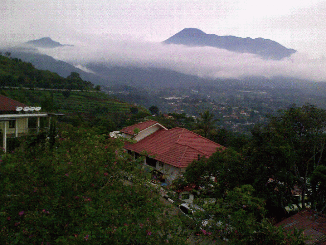 جبل بونشاك في إندونيسيا