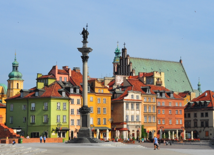 جمال مباني مدينة وارسو بولندا