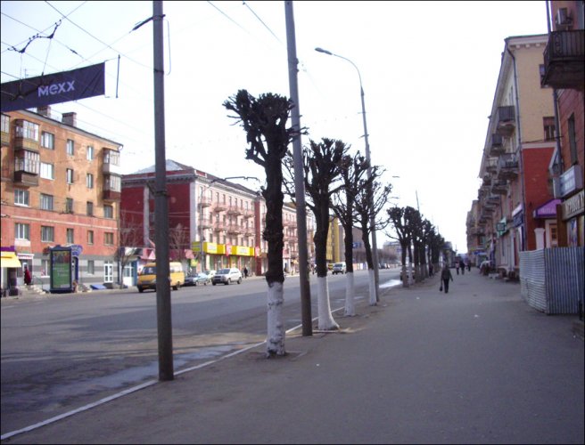 شارع سوبورنايا في مدينة ريازان روسيا