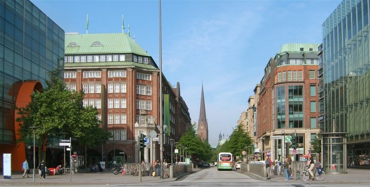 شارع مونكيبيرغ في مدينة هامبورغ الألمانية