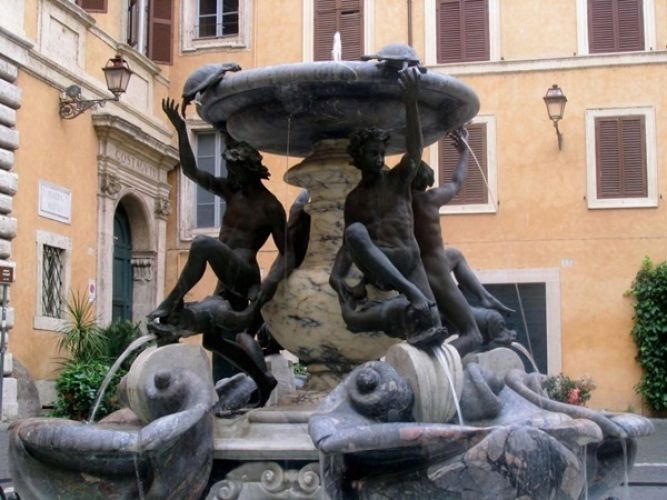 نافورة السلاحف في روما - إيطاليا