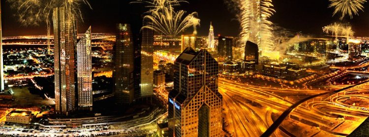 New Years Eve Fireworks at Dusit Thani Dubai