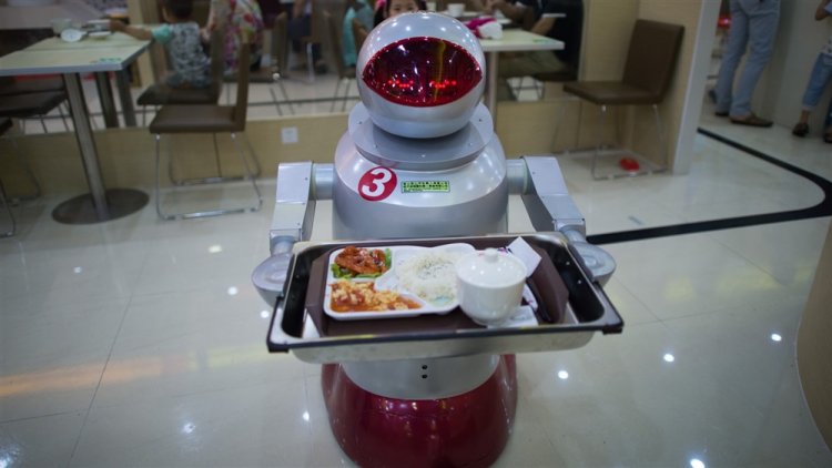 روبوت يقدم الطعام 