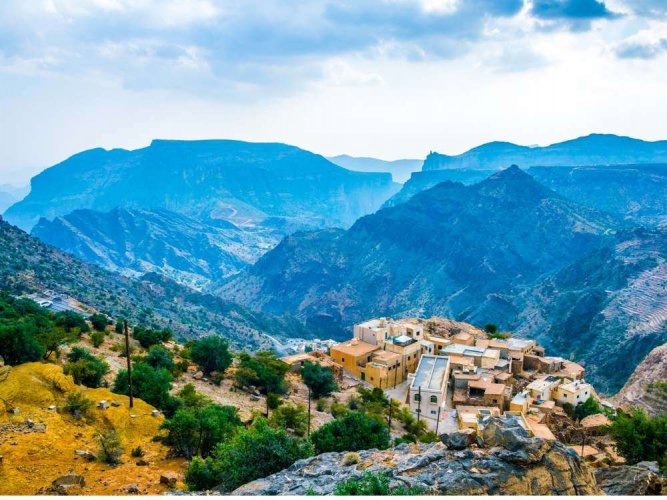 القري الواقعة علي الجبل الاخضر