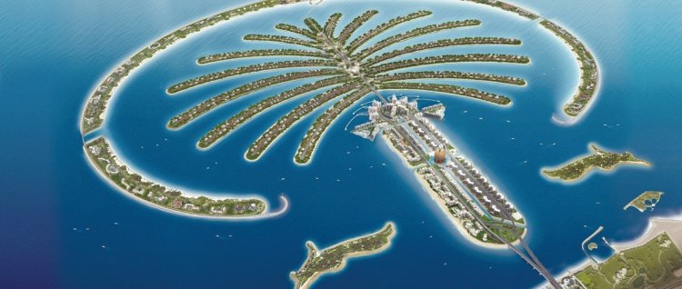 جزر في دبي علي شكل نخلة