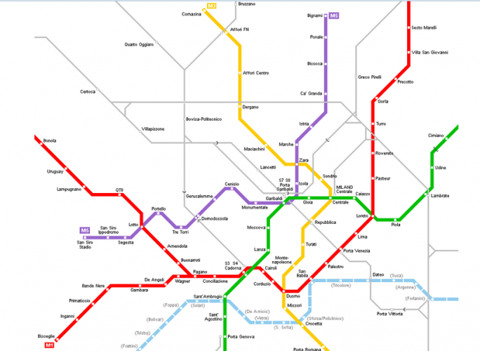 خريطة مترو ميلان