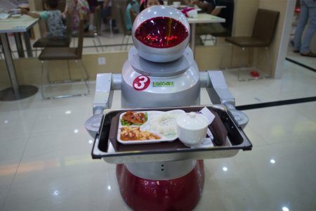 روبوت يقدم الطعام 
