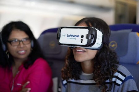 الاستمتاع المسافرين بتقنية الواقع الافتراضي