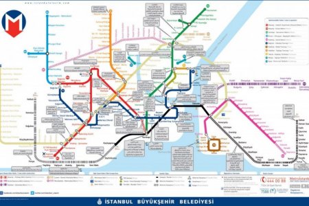 خريطة مترو اسطنبول باللغة العربية 