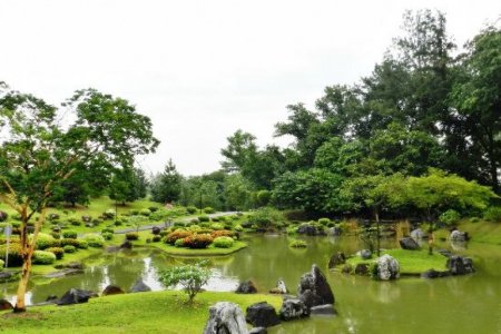 الهدوء في الحديقة اليابانية