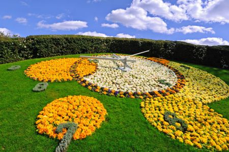 ساعة الزهور في جنيف - سويسرا