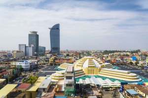 السوق المركزي في بنوم بنه - كمبوديا